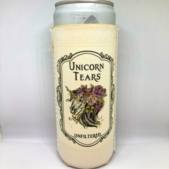 Mystical Elixir: Unicorn Tears Apothecary 12 oz. Neoprene Slim Can Cooler - Picture 1 of 3